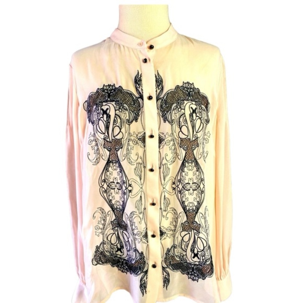EUC Beautiful Light Peach color Ted Baker London Blouse (TB 4 USA 12)